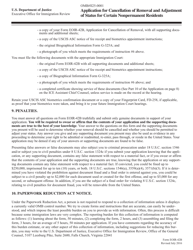 Form EOIR-42B Application for Cancellation of Removal and Adjustment of Status for Certain Nonpermanent Residents, Page 5