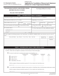 Form EOIR-42B Application for Cancellation of Removal and Adjustment of Status for Certain Nonpermanent Residents, Page 6