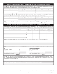 Form EOIR-42B Application for Cancellation of Removal and Adjustment of Status for Certain Nonpermanent Residents, Page 8