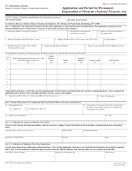 Document preview: ATF Form 9 (5320.9) Application and Permit for Permanent Exportation of Firearms