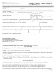 ATF Form 6310.1 &quot;Arson and Explosives Training Request for Non-ATF Employees&quot;