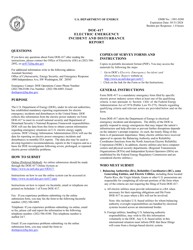 Instructions for Form DOE-417 Electric Emergency Incident and Disturbance Report
