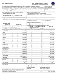 Form CA-17 Duty Status Report