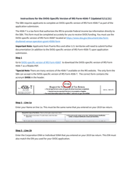 Document preview: Instructions for IRS Form 4506-T Svog Request for Transcript of Tax Return