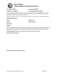 Telework Request and Agreement Form - Alaska
