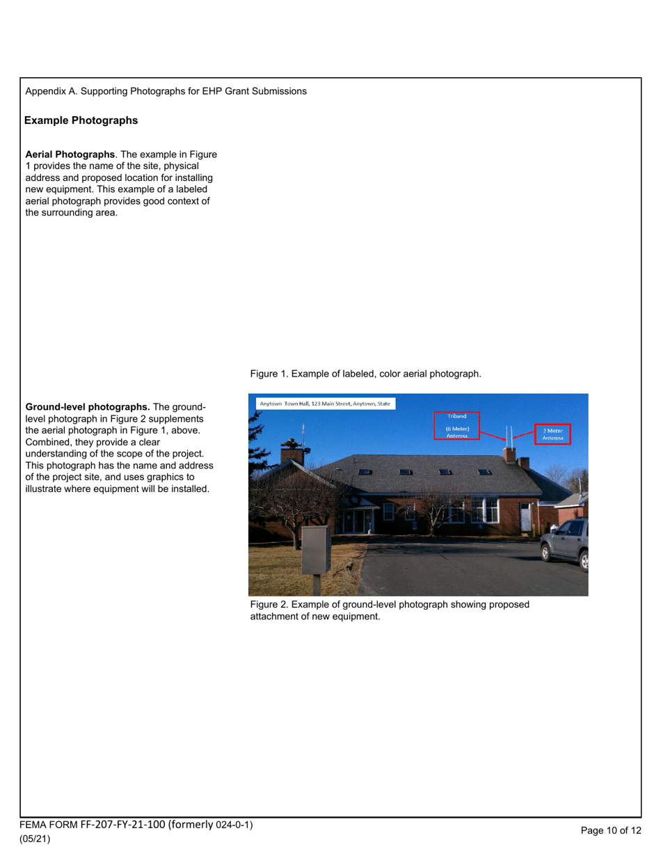 FEMA Form FF-207-FY-21-100 Environmental and Historic Preservation Screening Form, Page 10