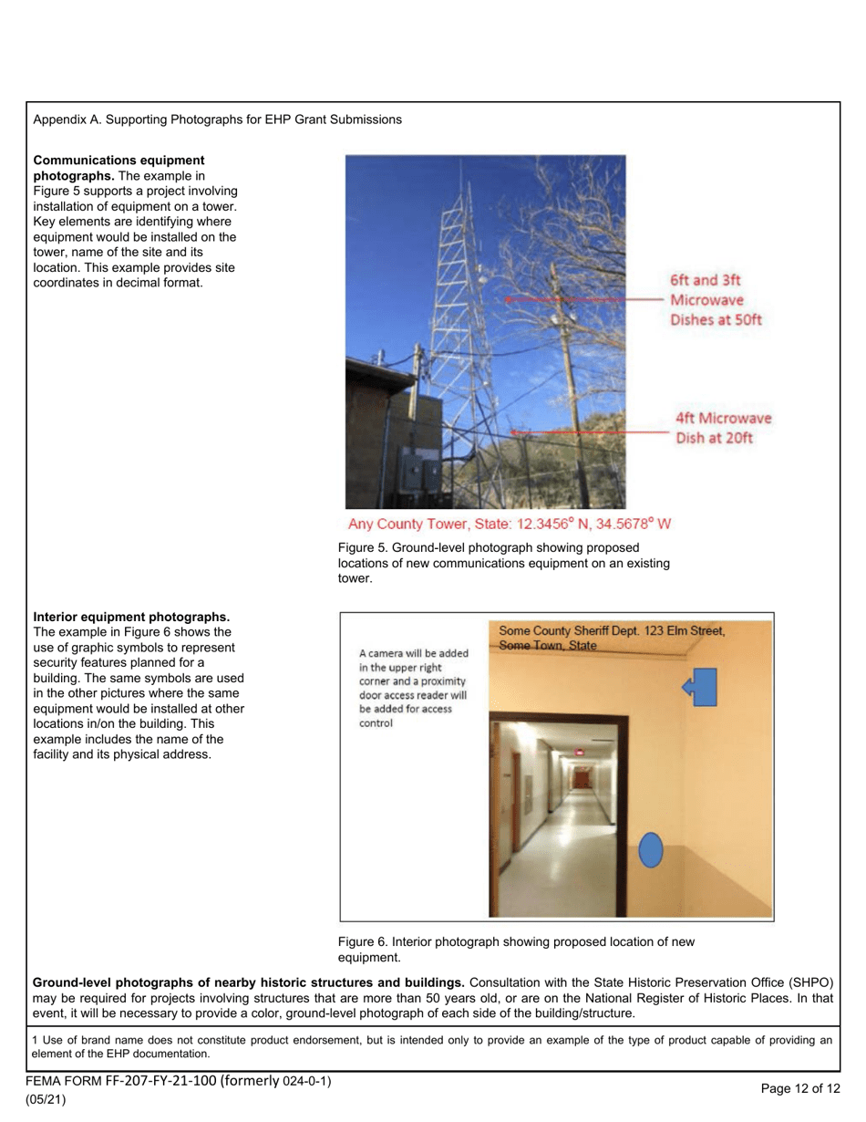 FEMA Form FF-207-FY-21-100 Environmental and Historic Preservation Screening Form, Page 12