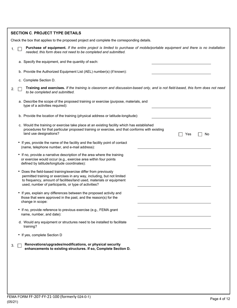 Fema Form Ff 207 Fy 21 100 Fill Out Sign Online And Download Fillable Pdf Templateroller 9859