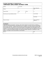 CDOT Form 1136 Temporary Employment Interest Form - Colorado, Page 3