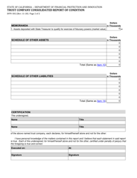 Form DFPI-502 Trust Company Consolidated Report of Condition - California, Page 2