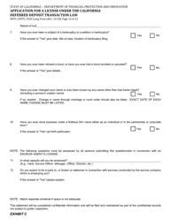 Form DFPI-CDDTL2020 Application for a License Under the California Deferred Deposit Transaction Law - Long Form - California, Page 14