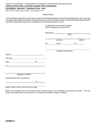 Form DFPI-CDDTL2020 Application for a License Under the California Deferred Deposit Transaction Law - Long Form - California, Page 15