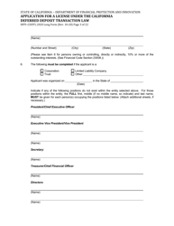 Form DFPI-CDDTL2020 Application for a License Under the California Deferred Deposit Transaction Law - Long Form - California, Page 3