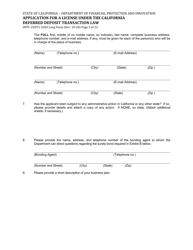 Form DFPI-CDDTL2020 Application for a License Under the California Deferred Deposit Transaction Law - Long Form - California, Page 5