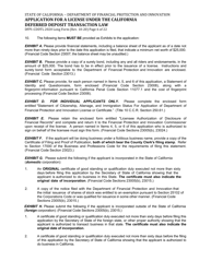 Form DFPI-CDDTL2020 Application for a License Under the California Deferred Deposit Transaction Law - Long Form - California, Page 6
