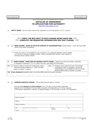 Document preview: Form C115.005 Articles of Amendment to Application for Authority - Arizona