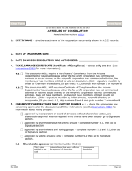 Document preview: Form C022.005 Articles of Dissolution - Arizona