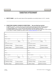 Document preview: Form C082.003 Director Attachment - Arizona