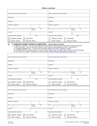 Form C017 Officer/Director/Shareholder Change - Arizona, Page 2