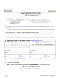 Form L010 Articles of Organization - Arizona