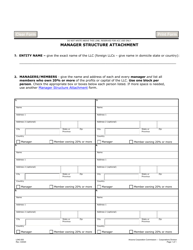 Form L040 &quot;Manager Structure Attachment&quot; - Arizona