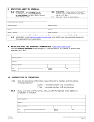 Form L025 Foreign Registration Statement - Arizona, Page 2