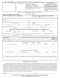 Form 3 &quot;Application for Examination&quot; - Alabama
