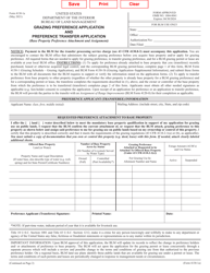Document preview: BLM Form 4130-1A Grazing Preference Application and Preference Transfer Application (Base Property Preference Attachment and Assignment)
