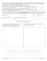 BLM Form 4710-10 Application for Adoption &amp; Sale of Wild Horses or Burros, Page 3