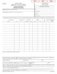BLM Form 4130-1 Grazing Schedule - Grazing Application