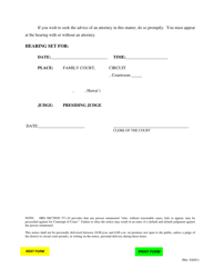 Form 5C-P-402 Amended Notice of Hearing for Temporary Restraining Order for Protection - Hawaii, Page 2