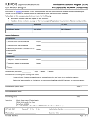 Document preview: Medication Assistance Program (Map) Pre-approval for Mepron (Atovaquone) - Illinois