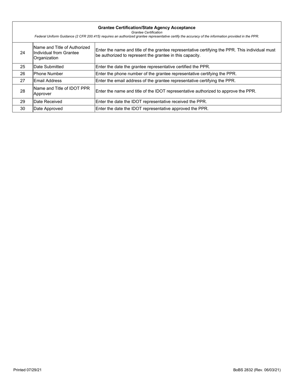 Form BoBS2832 Periodic Reporting - Illinois, Page 8