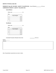 Form BMPR CM23 High-Reactivity Metakaolin (Hrm) Producer Pre/Pro Split Sample Test Report - Illinois, Page 2