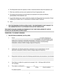 Order for Administration of Authorized Involuntary Treatment (Medication) - Illinois, Page 2