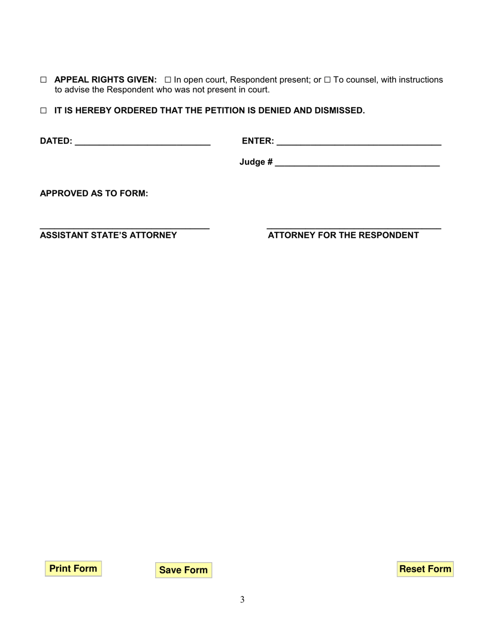 Order for Administration of Authorized Involuntary Treatment (Electroconvulsive Therapy) - Illinois, Page 3