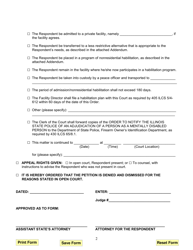 Order for Judicial Admission for Persons With Intellectual Disabilities - Illinois, Page 2