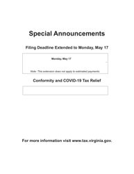 Instructions for Form 765 Unified Nonresident Individual Income Tax Return (Composite Return) - Virginia