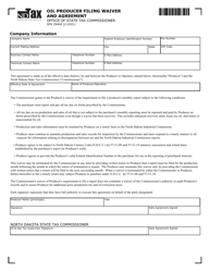 Document preview: Form SFN29404 Oil Producer Filing Waiver and Agreement - North Dakota
