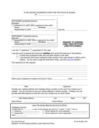 Document preview: Form DV-134 Request to Withdraw/Dismiss Long-Term Petition (One Petitioner) - Alaska