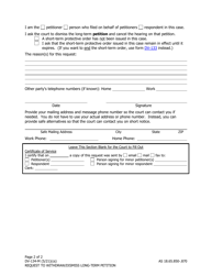 Form DV-134-M Request to Withdraw/Dismiss Long-Term Petition (Multiple Petitioners) - Alaska, Page 2