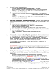 Form P-315 Request to Start Informal Probate and Appoint a Personal Representative When There Is a Will - Alaska, Page 2