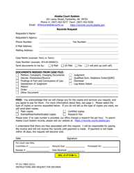 Document preview: Form TF-311 Records Request - City of Fairbanks, Alaska