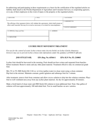 Form FDACS-08027 Compliance Agreement Lychee Fruit Movement - Florida, Page 2