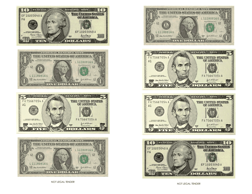 Free Printable Actual Size Printable Money