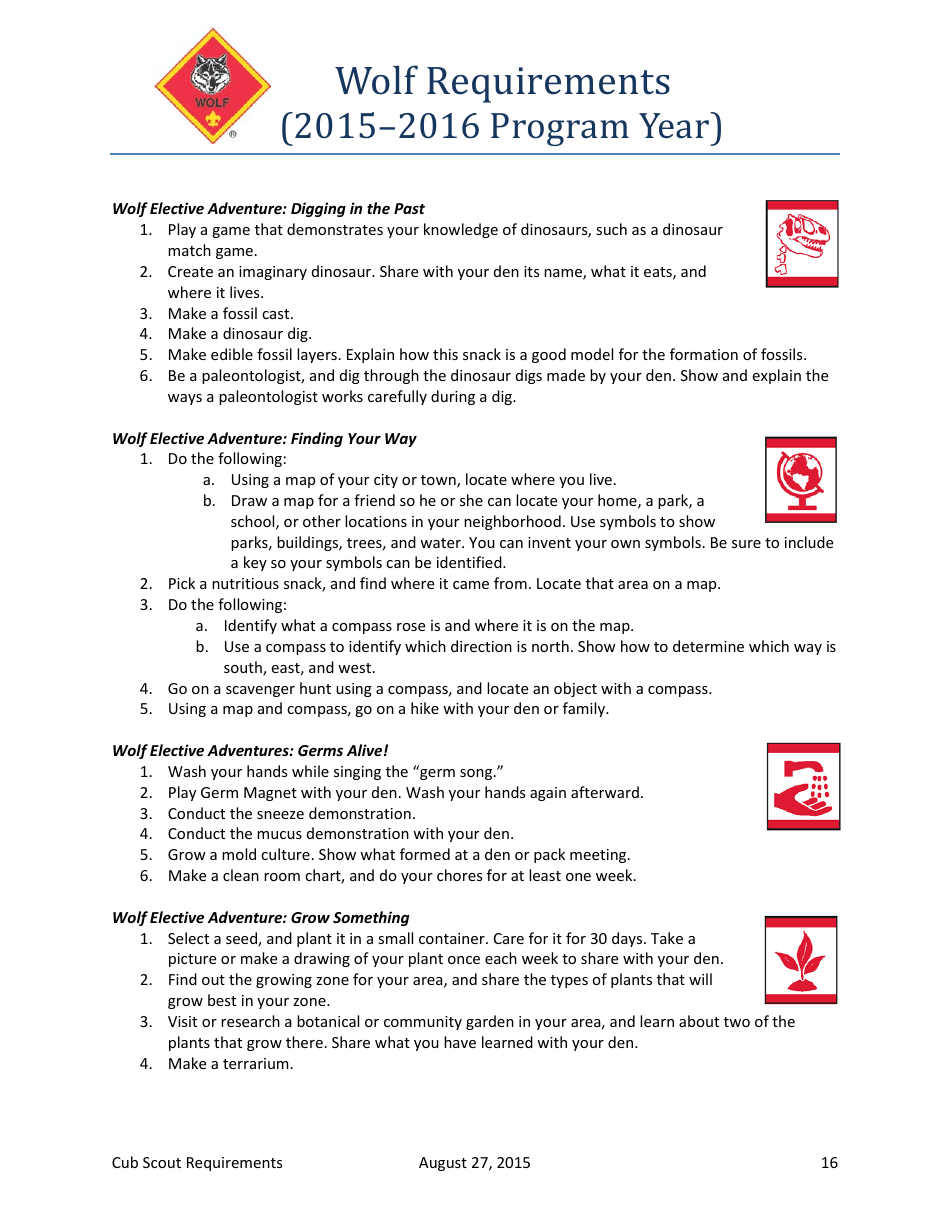 2015-2016 Cub Scout Requirements - Boy Scouts of America, Page 16