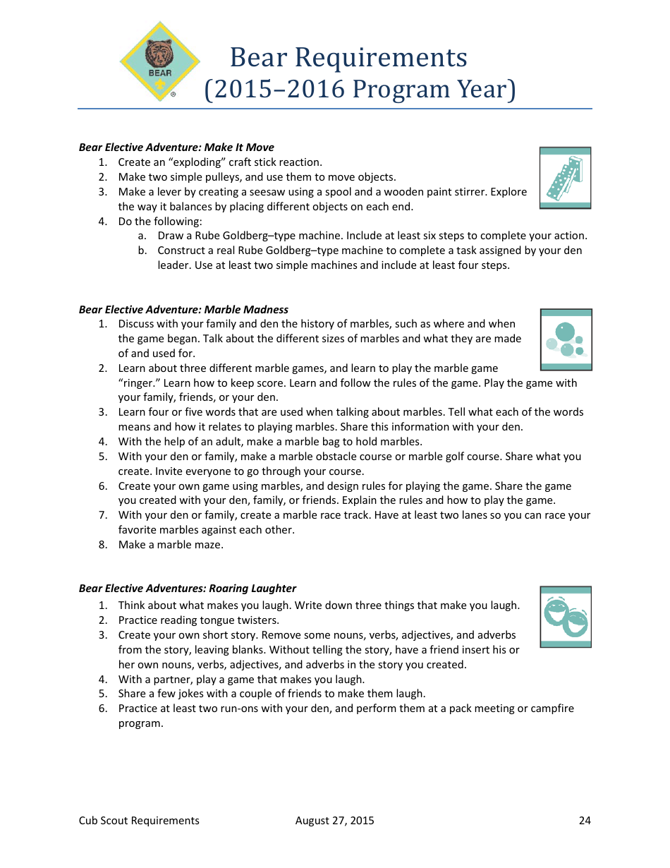 2015-2016 Cub Scout Requirements - Boy Scouts of America, Page 24