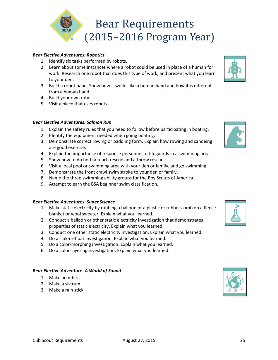 2015-2016 Cub Scout Requirements - Boy Scouts of America, Page 25