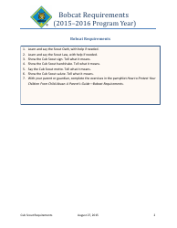 2015-2016 Cub Scout Requirements - Boy Scouts of America, Page 2