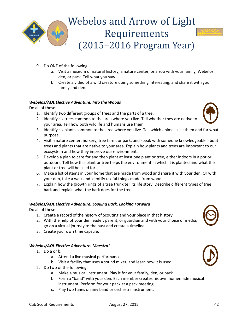 2015-2016 Cub Scout Requirements - Boy Scouts of America, Page 41
